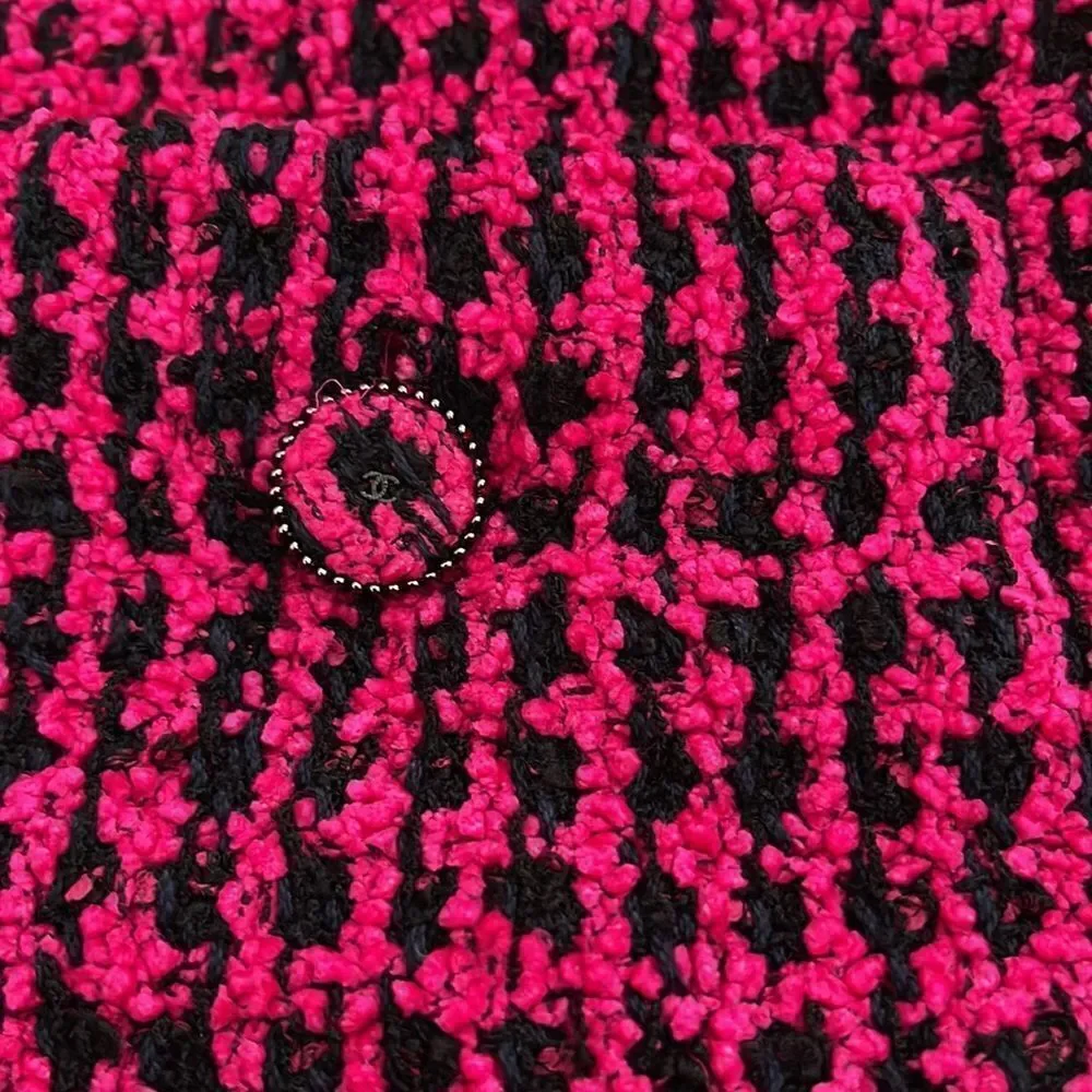 Chanel Sleeveless Tweed Dress in Magenta‎